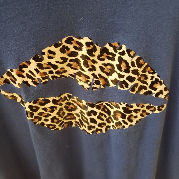 Bella Canvas Tops - Leopard Kiss Blue T-shirt!!
